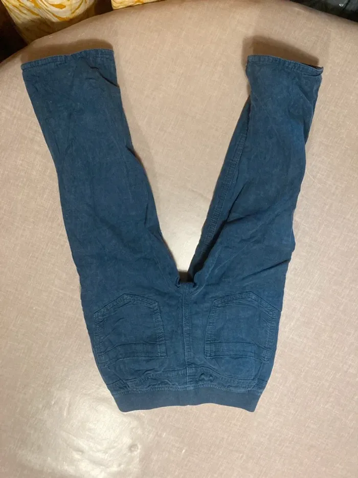 Pantalon réversible Vertbaudet bleu marine / carreaux – 2 ans (86 cm) - photo numéro 5