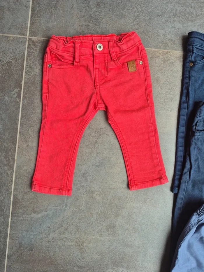 Lot 5 pantalons + 1 short 6 mois garçon - photo numéro 8