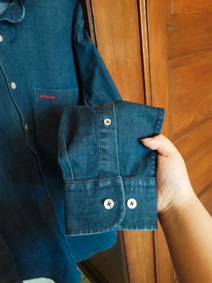 Chemise bleu style denim Mise Au Green L/40 vintage - photo numéro 9