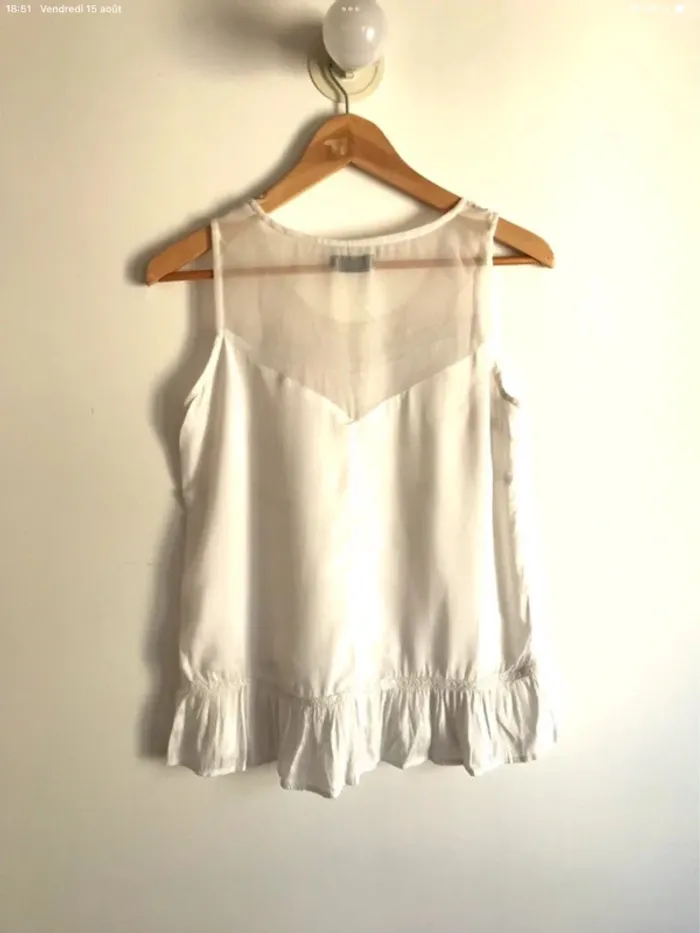 Haut sans manches léger blanc Jennyfer taille M - photo numéro 7