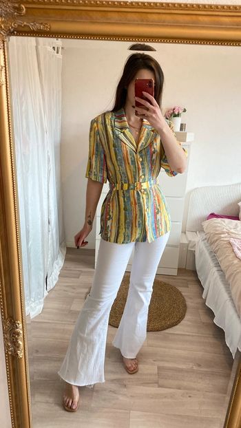 Chemise manches courte colorés chic cintrée