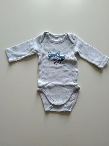 body bodie gris manches longues garcon 3 mois