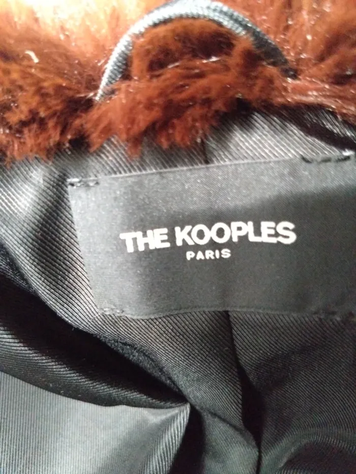 Manteau The Kooples fausse fourrure marron – T40, mi-long, chaud & neuf - photo numéro 6