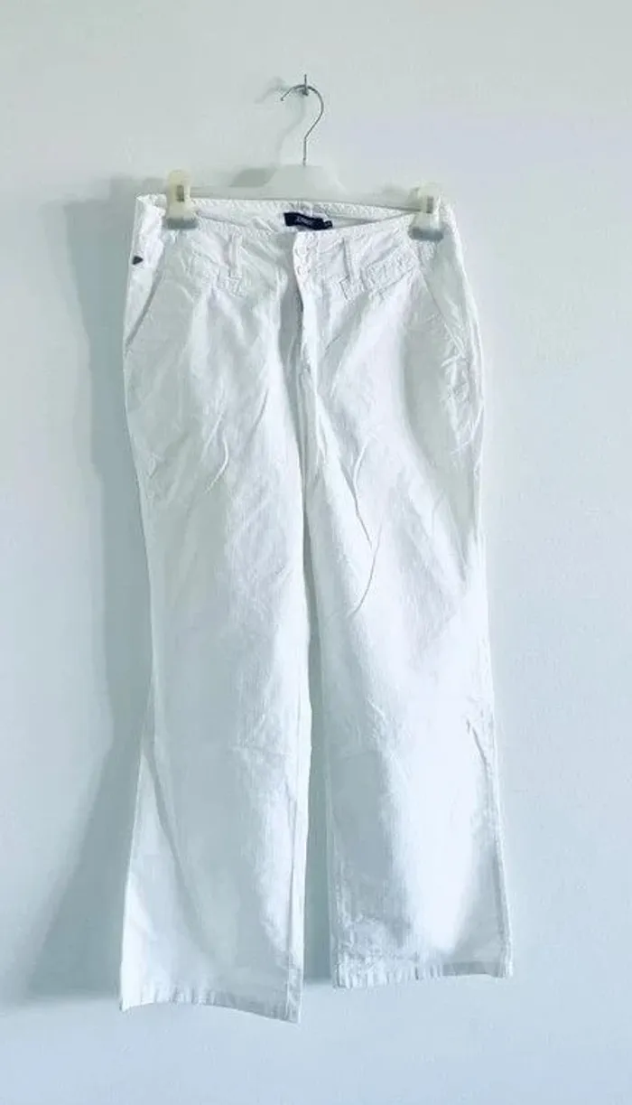 Pantalon en toile blanc Newman