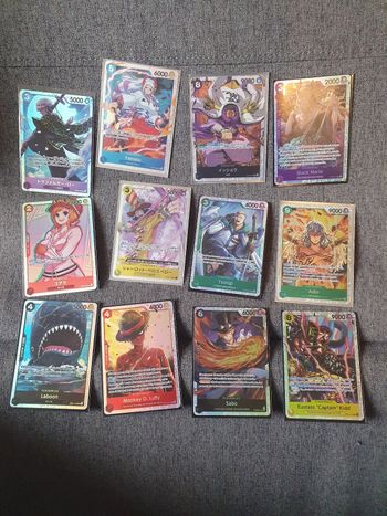 Lot 50 SR cartes one piece de op02 à op13