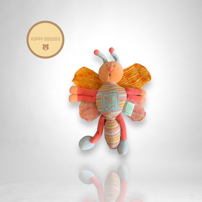 Doudou papillon libellule orange Moulin roty A736