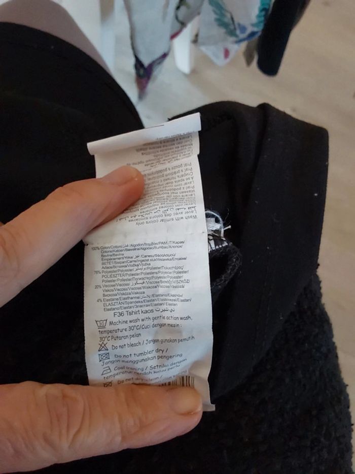 Pull noir Camaïeu T 36 - photo numéro 6