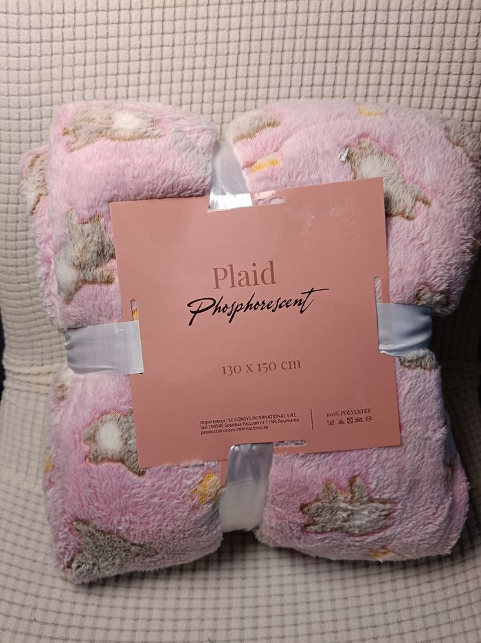 Plaid phosphorescent neuf avec étiquette