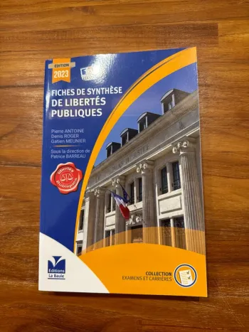 Livre fiches de synthèse de liberté publique