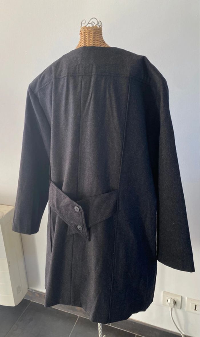 Veste vintage 100 % laine gris anthracite taille 40 - photo numéro 8