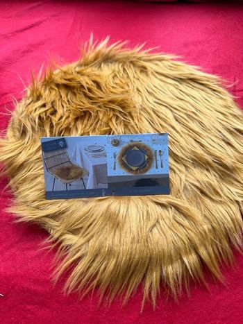 Set de table moumoute jaune Atmosphera