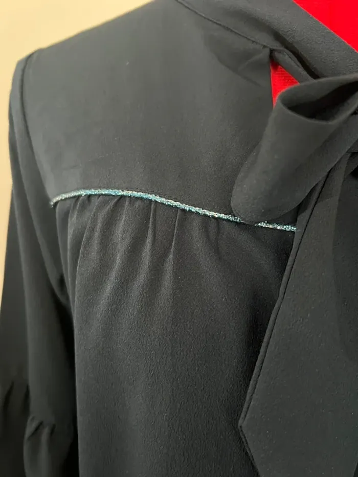 Blouse col lavaliere bleu marine Kaporal - photo numéro 3