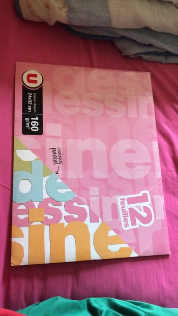 Lots de 9 feuilles papier dessin 24x32