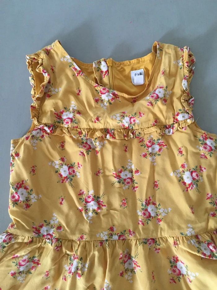 Robe GAP jaune à fleurs fille 8 ans - photo numéro 3