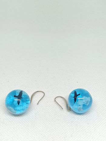 Boucles d'oreilles fantaisie Ciel bleu