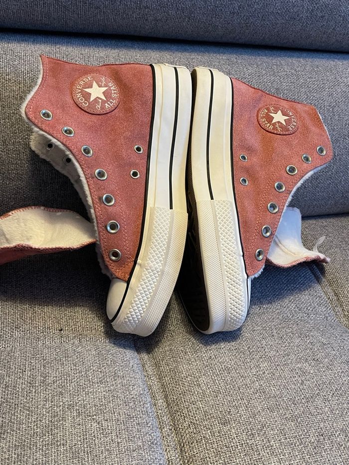 Converse plate-forme hiver / cuir suédé / 39,5 - photo numéro 8