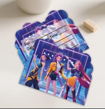 10 carte d'invitation anniversaire kpop demon Hunter 
