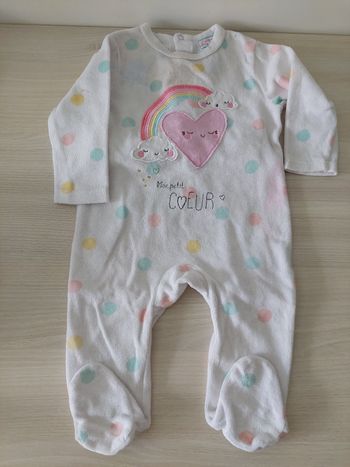 Grenouillère mon petit cœur fille 6mois