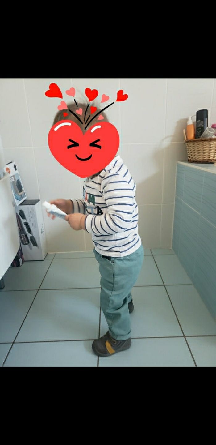 Jeans vert d'eau 18 mois Orchestra - photo numéro 6