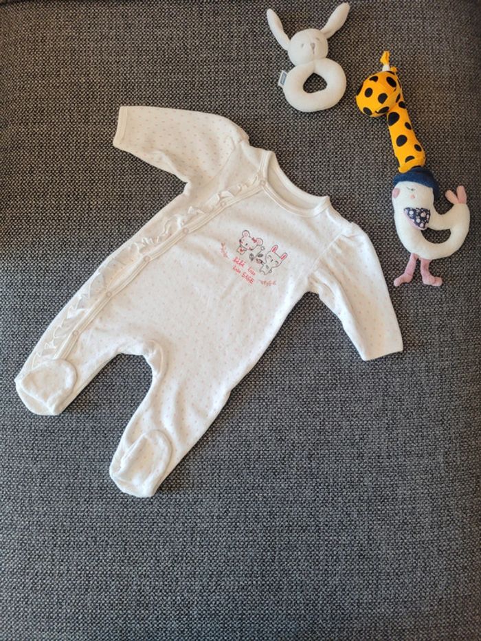 Pyjama fille 1 pièce velours 3 mois