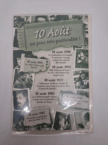 Carte postale avec son enveloppe. 
11,5x17cm.
NEUVE.

10 août