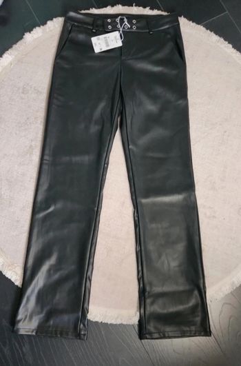 Pantalon droit similicuir neuf Jennifer taille 34