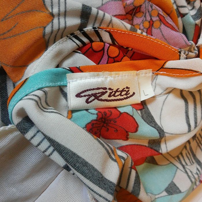 Tunique longue imprimée fleurie Gitti Vintage taille L - photo numéro 9