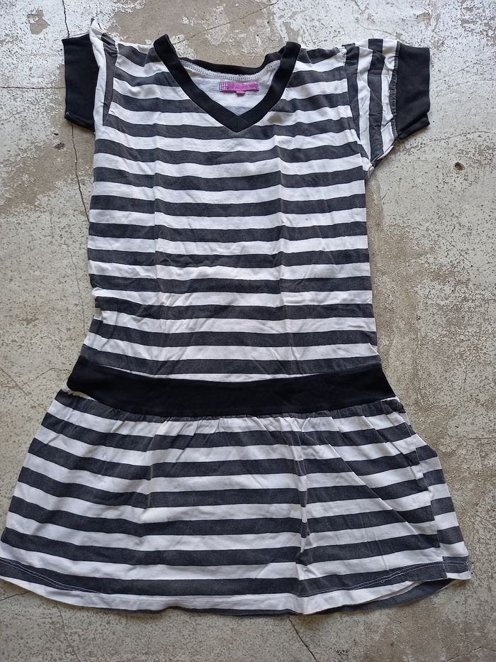 Robe rayures marine 14 ans