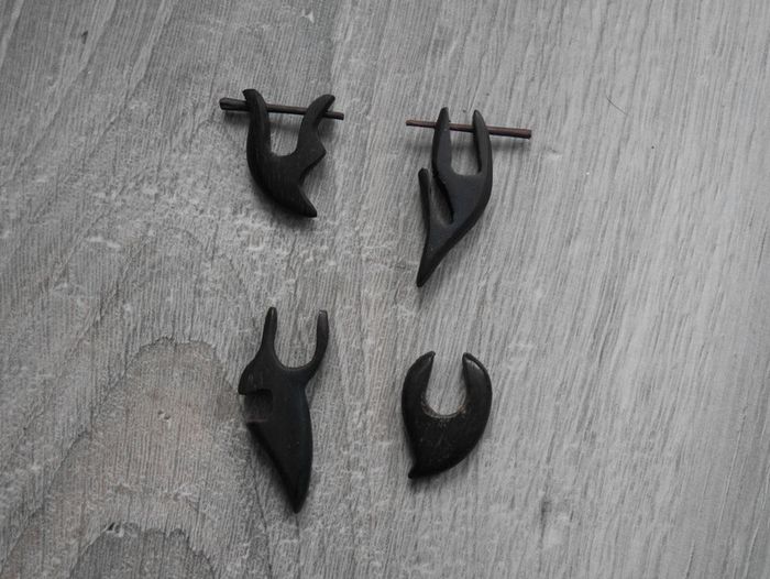 Boucles d'oreilles en bois