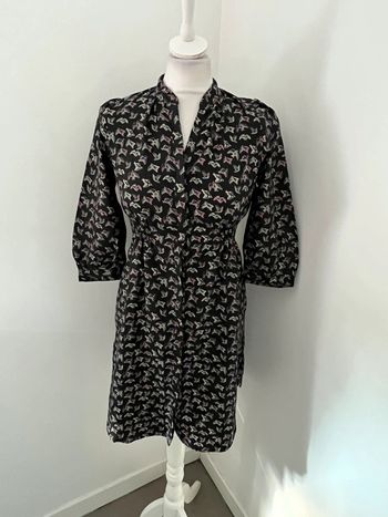 Robe chemise motif oiseaux Maje S