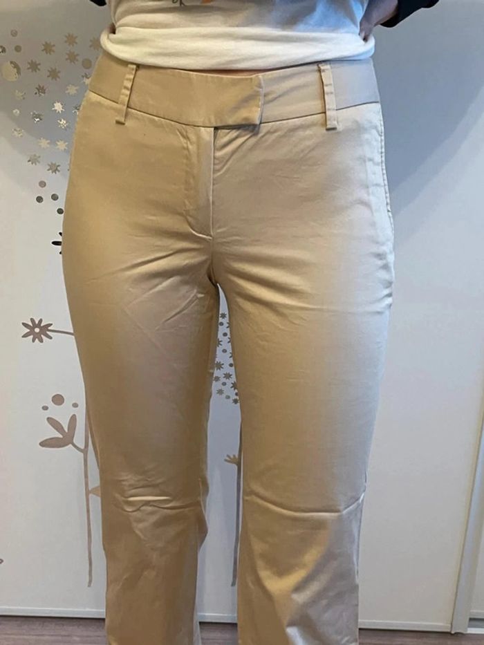Pantalon Massimo Dutti crème - photo numéro 5