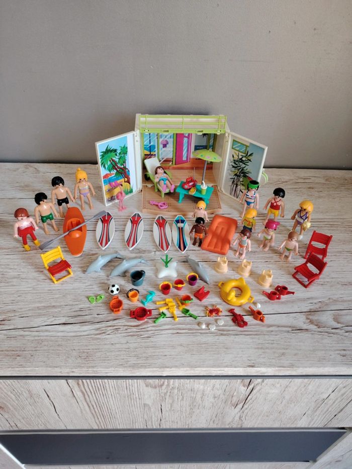 Lot playmobil summer fun theme plage tbe