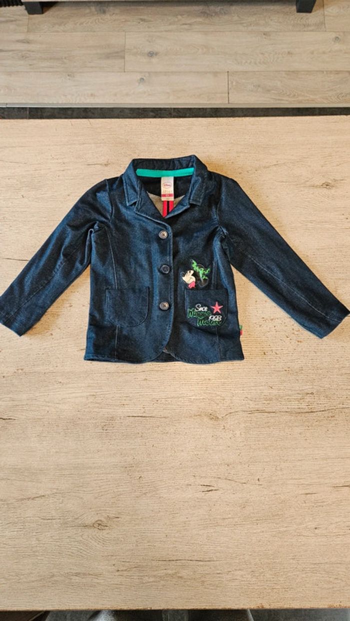 Blazer, veste en jean s bleu foncé, fille, Disney, 4 ans, neuf - photo numéro 7