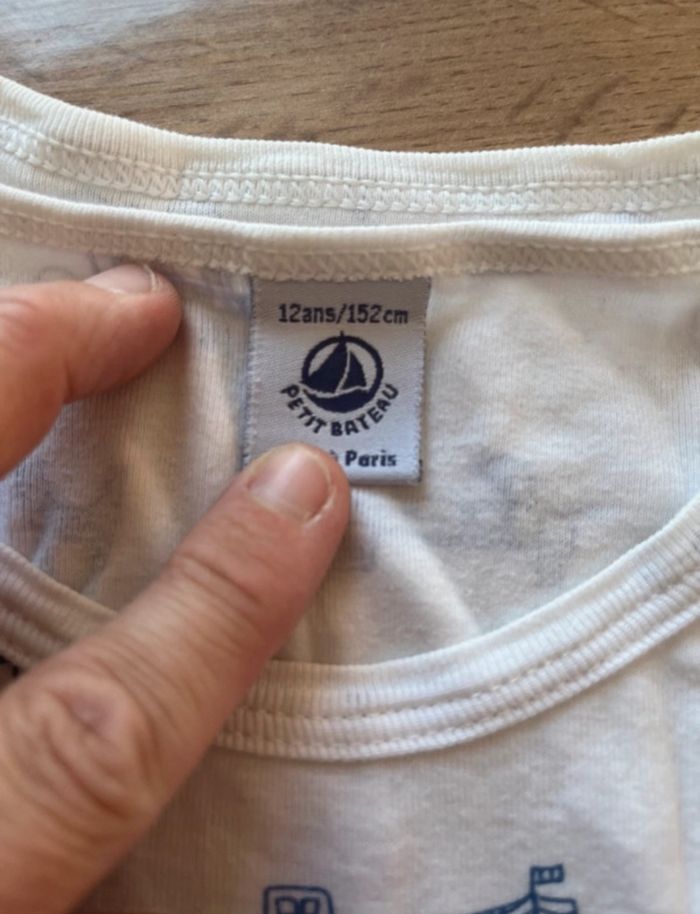 Haut de pyjama petit bateau 12 ans excellent etat - photo numéro 4