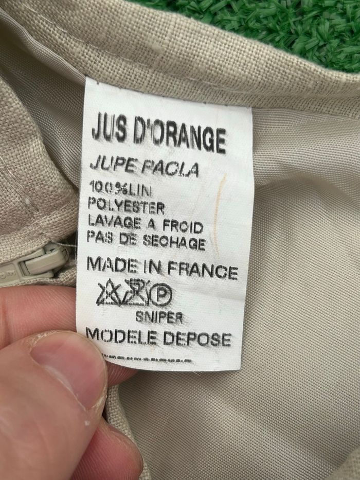 Jupe wrap lin blanche Jus d’Orange taille 36 - photo numéro 3