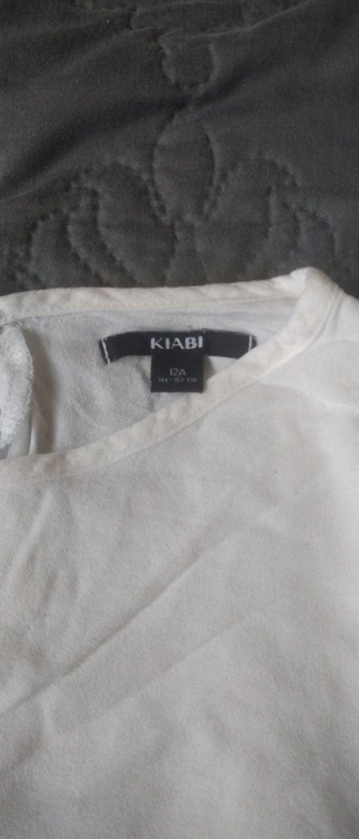 Haut blanc avec dentelle fille 12 ans kiabi - photo numéro 10