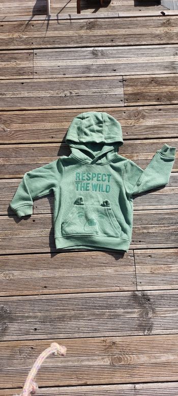 Pull sweat polaire à capuche 3 ans