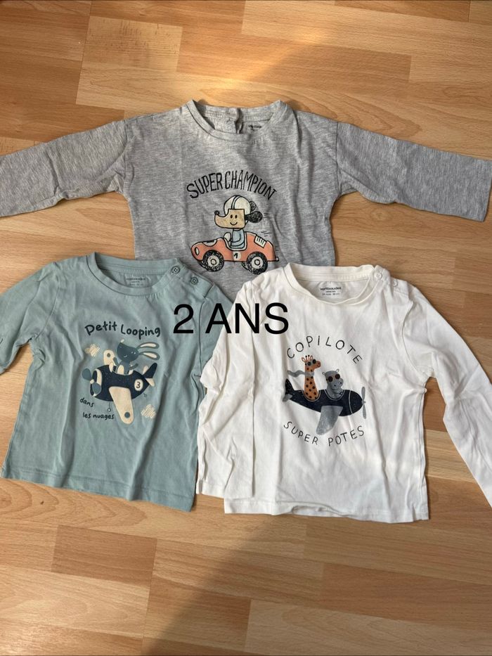 Lot 3 t-shirts garçon 2 ans