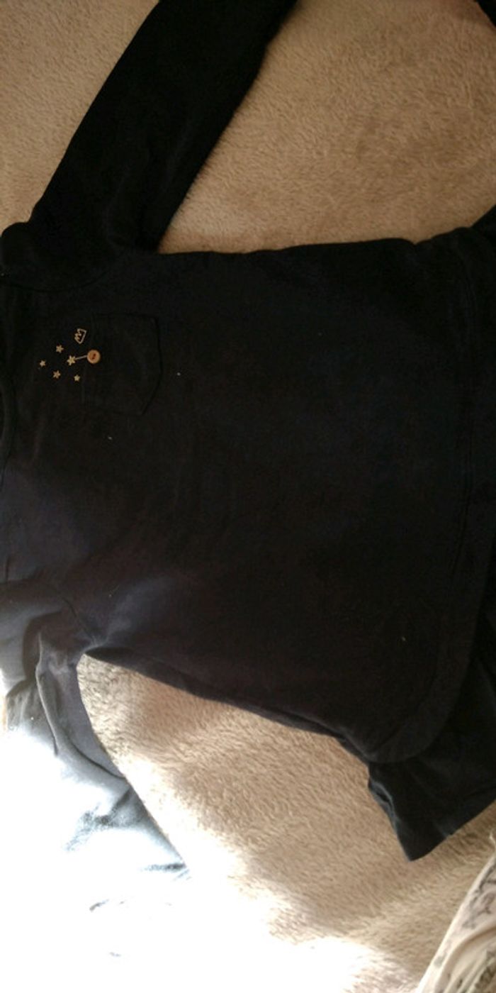 Pull longue manche Kiabi bleu foncé marine - photo numéro 2