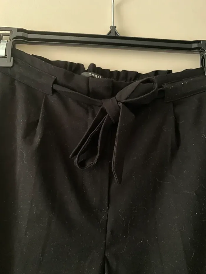 Pantalon style paperbag avec ceinture à nouer Camaïeu - Taille 38 - photo numéro 3
