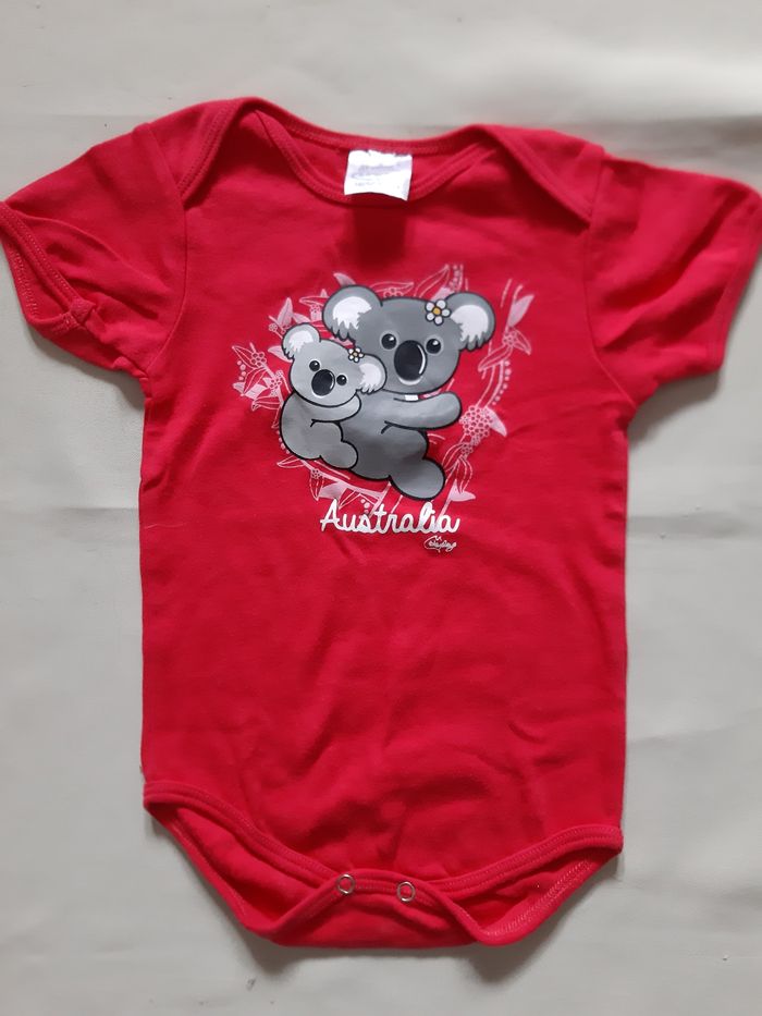 body rouge manches courtes fille - koalas - Hoxley - 9 mois - photo numéro 2