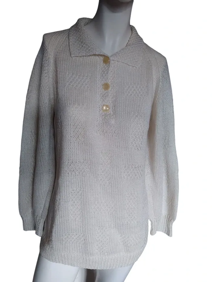 Pull léger fin vintage demi saison printemps été spring summer cottage shabby core