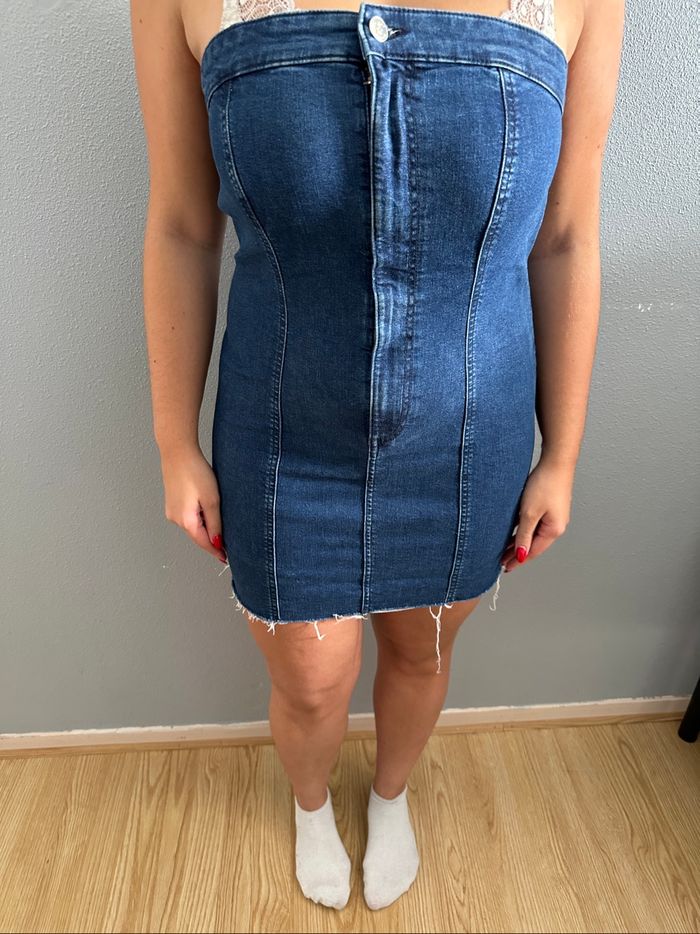 Robe jean bustier