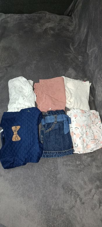 Lot 6 robes bebe fille 