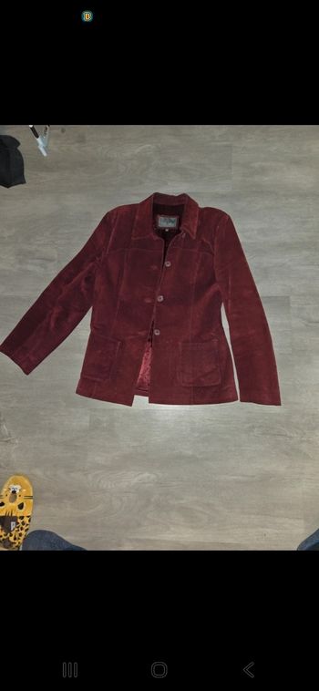 Veste en daim 42 bordeaux