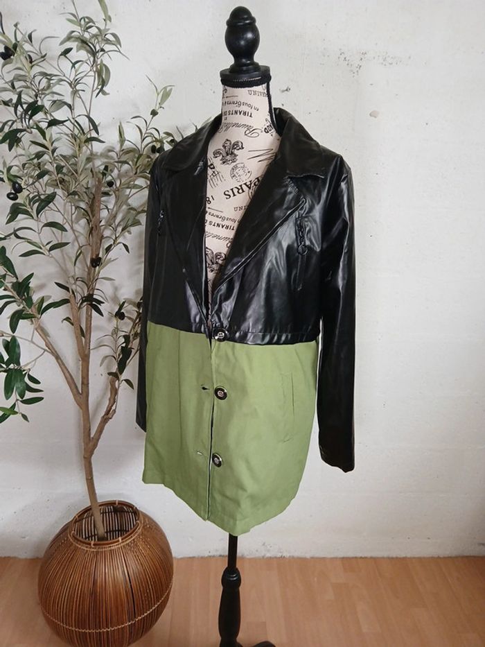 🖤💚 Veste noire & verte bi-matière – Taille 40/42 – Marque Awesta - photo numéro 7