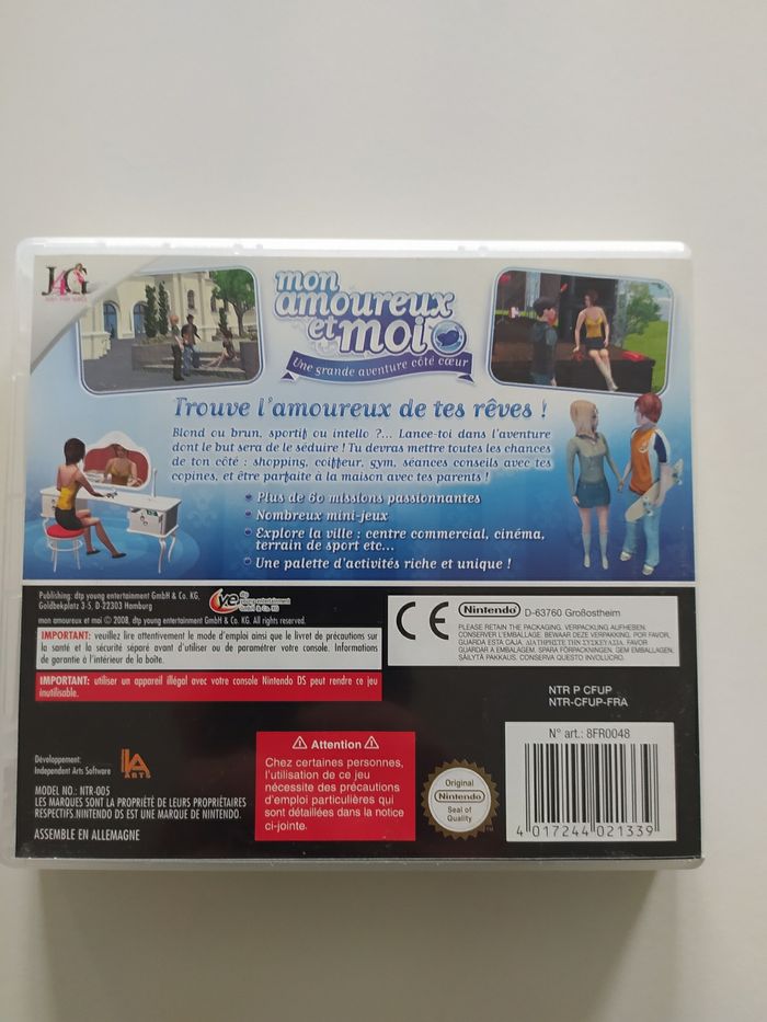 Jeu DS " Mon amoureux et moi" - photo numéro 3