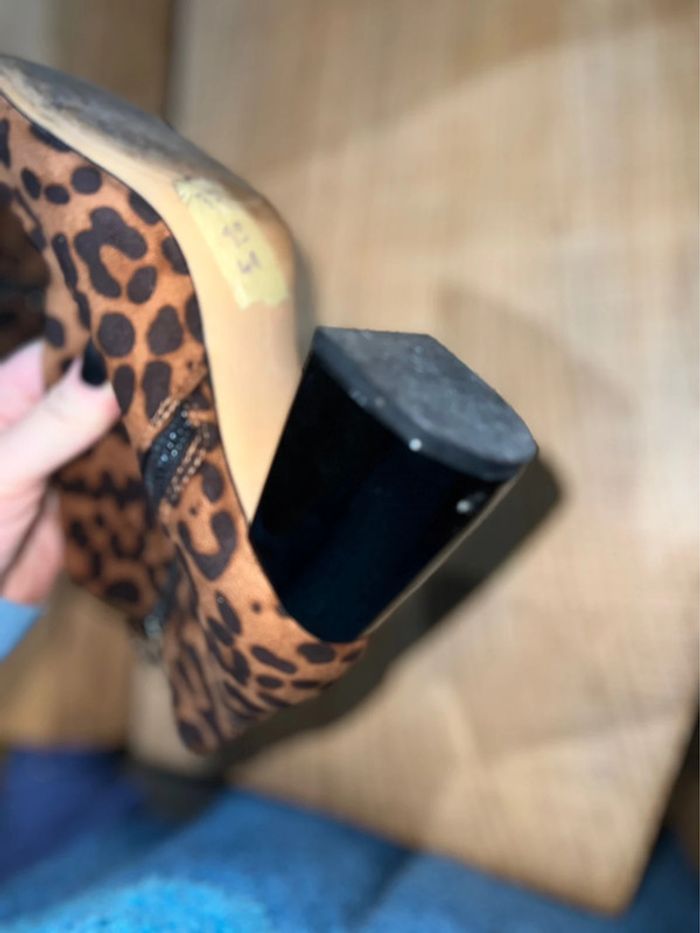 Bottes bottines stradivarius femme léopard daim p 37 chaussures - photo numéro 7