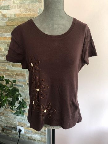 T-shirt marron vintage 46/48