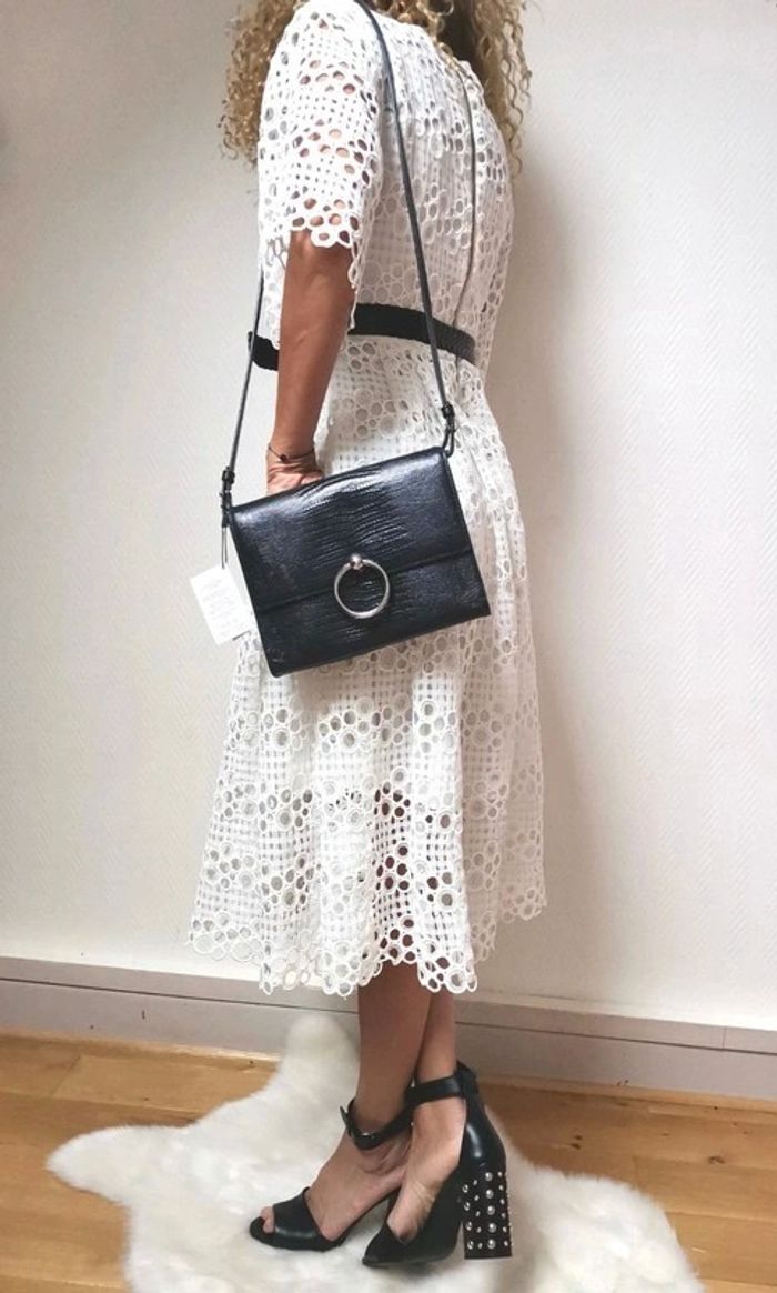 Sac Anouck en cuir marine sac pochette 2en1 | Claudie Pierlot | neuf - photo numéro 2